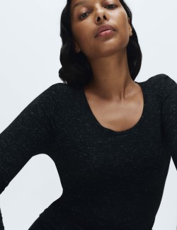 2pk Heatgen™ Light Sparkle Long Sleeve Tops