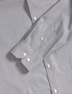 Regular Fit Easy Iron Pure Cotton Textured Shirt