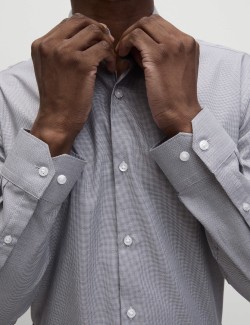 Košile klasického střihu z čisté bavlny s texturou, snadné žehlení