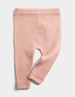 Žebrované pletené legíny (0–3 roky)