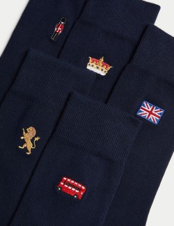 5 párů ponožek Cool & Fresh™, s vysokým podílem britské bavlny