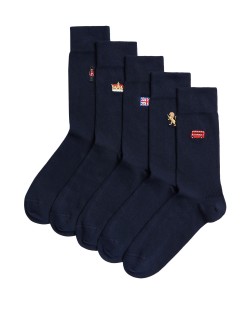 5 párů ponožek Cool & Fresh™, s vysokým podílem britské bavlny
