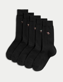 Ponožky s motivem dostihových koní v různém provedení, s technologií Cool & Fresh™, sada 5 párů