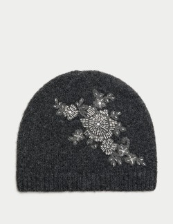 Embellished Beanie with Wool