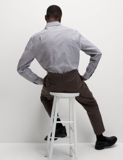 Regular Fit Easy Iron Pure Cotton Textured Shirt