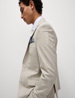 Slim Fit Check Suit Jacket