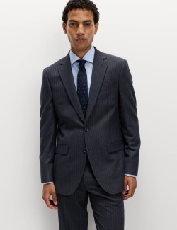 Regular Fit Pinstripe Stretch Suit Jacket
