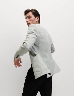 Tailored Fit Puppytooth Stretch Blazer