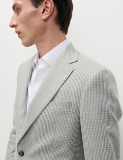 Tailored Fit Puppytooth Stretch Blazer