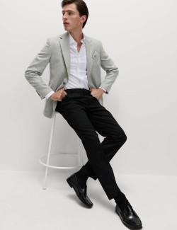 Tailored Fit Puppytooth Stretch Blazer