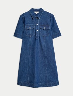 Denim Mini Shirt Dress