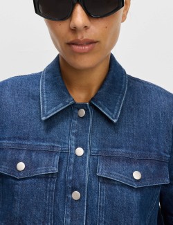 Denim Mini Shirt Dress