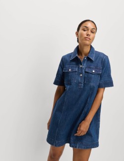Denim Mini Shirt Dress