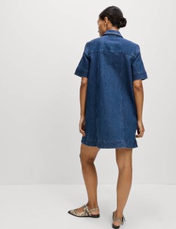 Denim Mini Shirt Dress