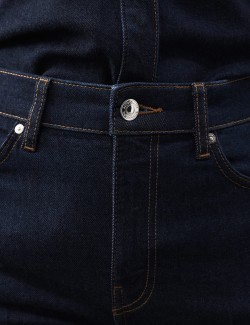 Džíny s vysokým pasem a extrémním leskem