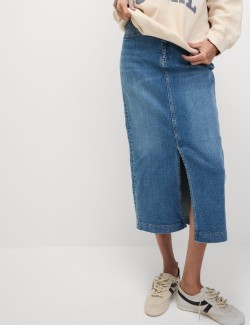 Džínová midi sukně