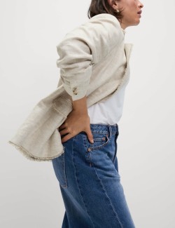 Mid Rise Barrel Jeans