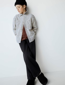 Károvaná košile, z čisté bavlny (6–16 let)