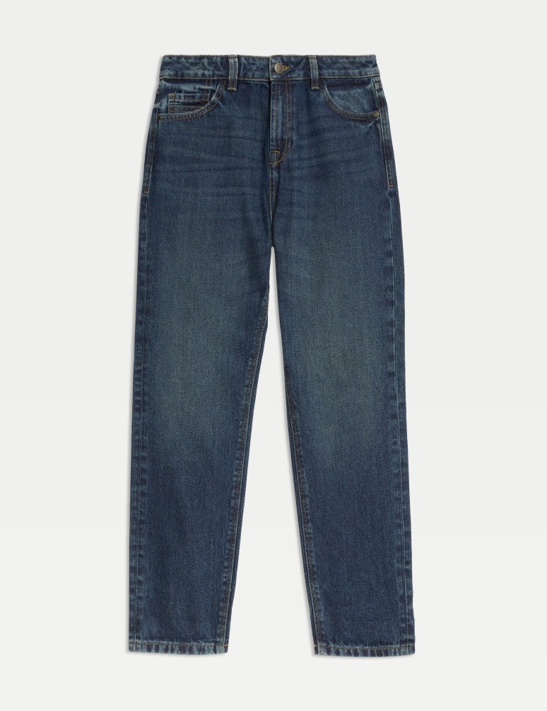Pure Cotton Relaxed Fit Jeans (6-16 Yrs)