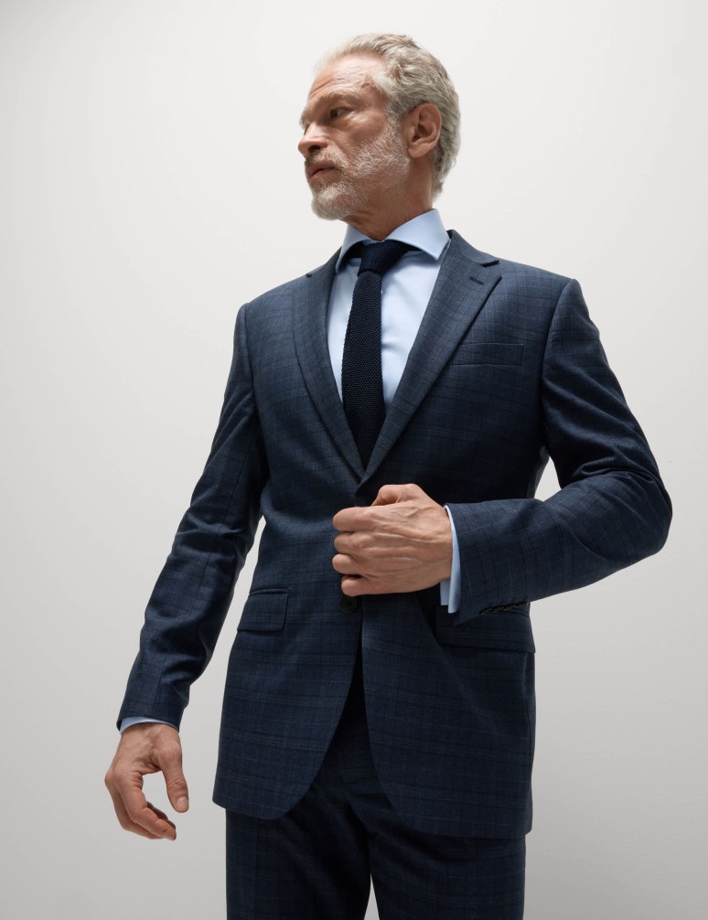 Regular Fit Check Suit Jacket