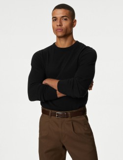 Pure Cotton Crew Neck Jumper