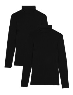 2pk Heatgen™ Thermal Polo Neck Tops