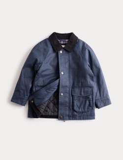 Waxed Jacket With Corduroy Collar (2-8 Yrs)