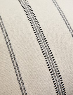 Pure Cotton Striped Tasselled Cushion
