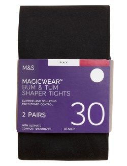 2pk 30 Denier Magicwear™ Opaque Tights