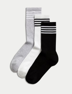 Balení 3 párů kotníkových ponožek ze směsi bavlny