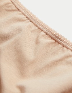 Vysoce vykrojené kalhotky s vysokým podílem bavlny, 5 ks v balení