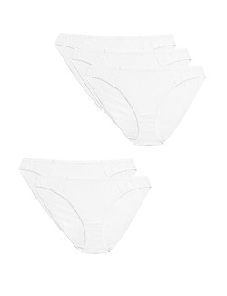 Bikini kalhotky z bavlny a modalu, bez viditelných lemů, 5 ks v balení