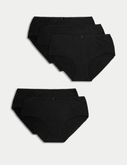 Midi kalhotky z bavlny s lycrou®, 5 ks v balení