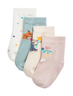 4pk Cotton Rich Printed Baby Socks