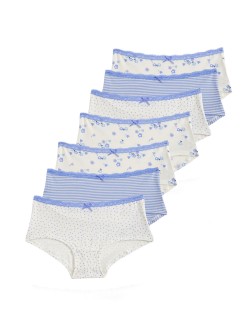 7pk Cotton Rich Floral & Striped Shorts (5-16 Yrs)