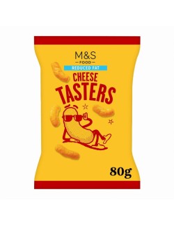 Extrudovaný kukuřičný snack se sýrovou příchutí, se sníženým obsahem tuku