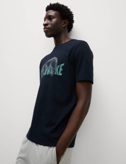 Tričko z čisté bavlny s motivem Bearly Awake