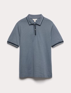 Žakárová polokošile z čisté bavlny