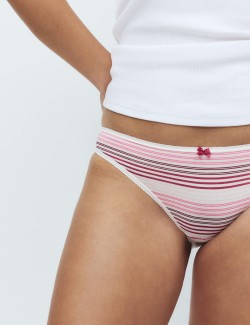 5pk Cotton Lycra™ Printed Bikini Knickers