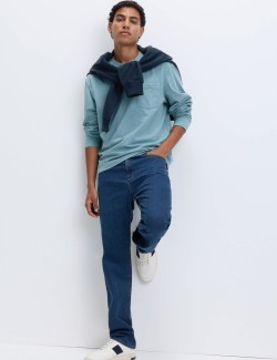 Tričko ke krku z čisté bavlny