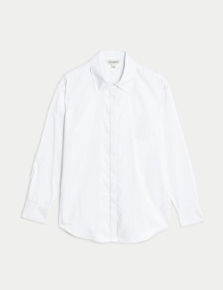 Pure Cotton Collared Relaxed Shirt