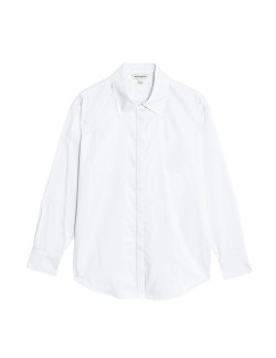 Pure Cotton Collared Relaxed Shirt