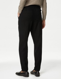 Linen Rich Tapered Trousers