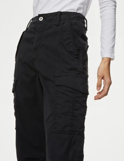Kapsáčové kalhoty s rovnými nohavicemi s vysokým podílem materiálu Lyocell™