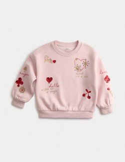 Mikina s flitry a vysokým podílem bavlny (2–10 let)