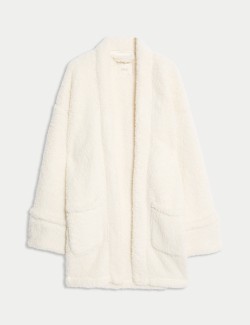 Zavinovací kardigan z umělé kožešiny s medvídkem