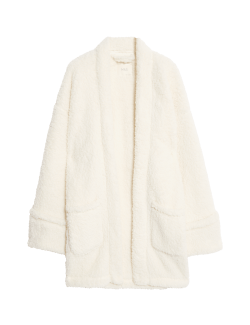 Zavinovací kardigan z umělé kožešiny s medvídkem