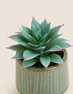 Artificial Mini Succulent in Ceramic Pot