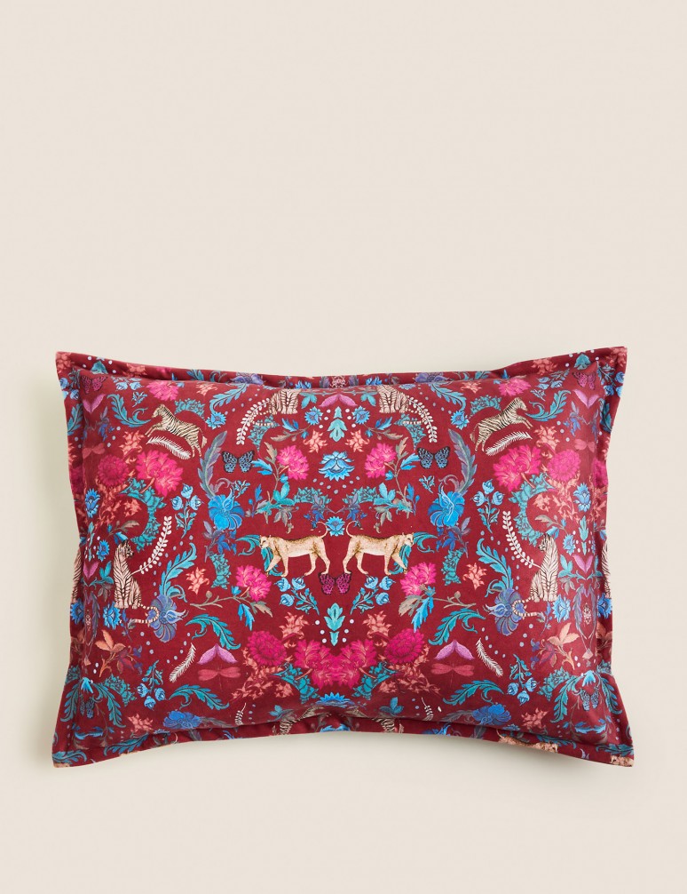 Velvet Printed Bolster Cushion