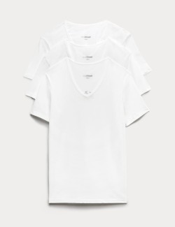 Tílka s vysokým obsahem bavlny, výstřihem do V a s technologií Cool & Fresh™, 3 ks v balení